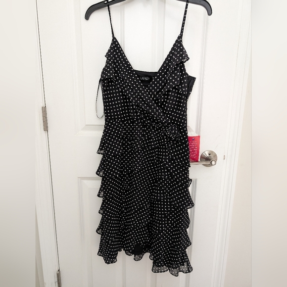 Lauren Ralph Lauren, Black/White polka dot dress, new with tags - Picture 1 of 4